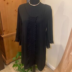 🌹Ellison • Black Vintage Inspired Long Sleeve Flowy Mini Dress